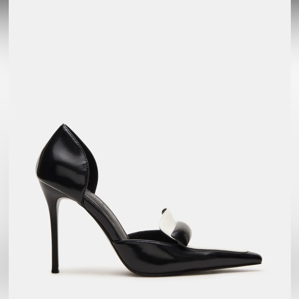 Steve Madden DELPHINI NWT Black and White Stiletto Heels Size 8 🖤